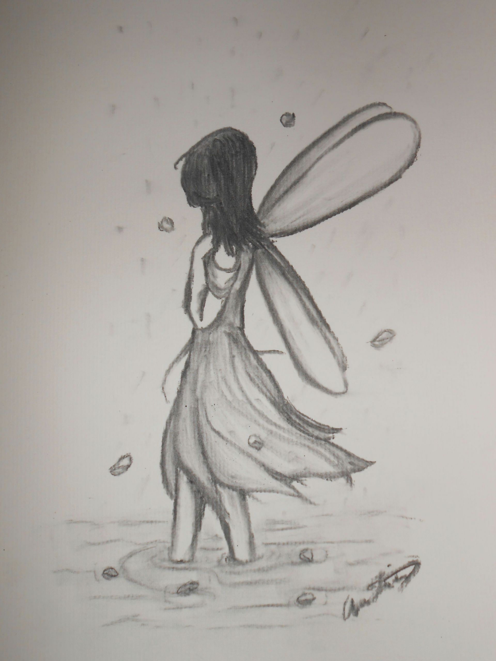 Draw Easy Fairy Image Result for Easy Charcoal Drawings for Beginners