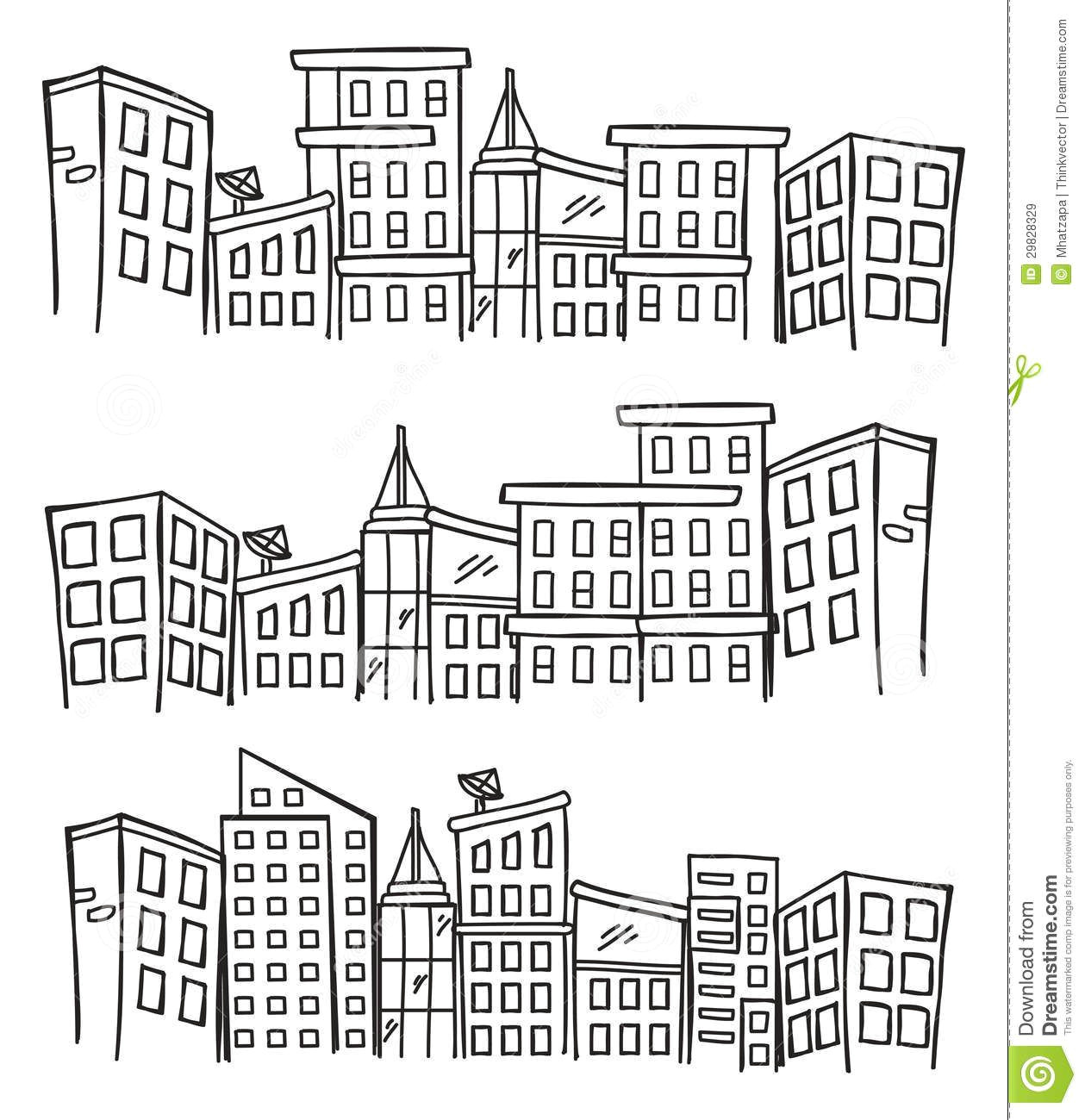 Draw Me A House Architectural Ideas Inspiration and Colouring In Gallery for Simple Cityscape Drawing Cityscape Drawing