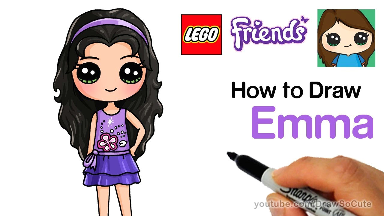 Draw so Cute Easy Girl How to Draw Lego Friends Emma Easy