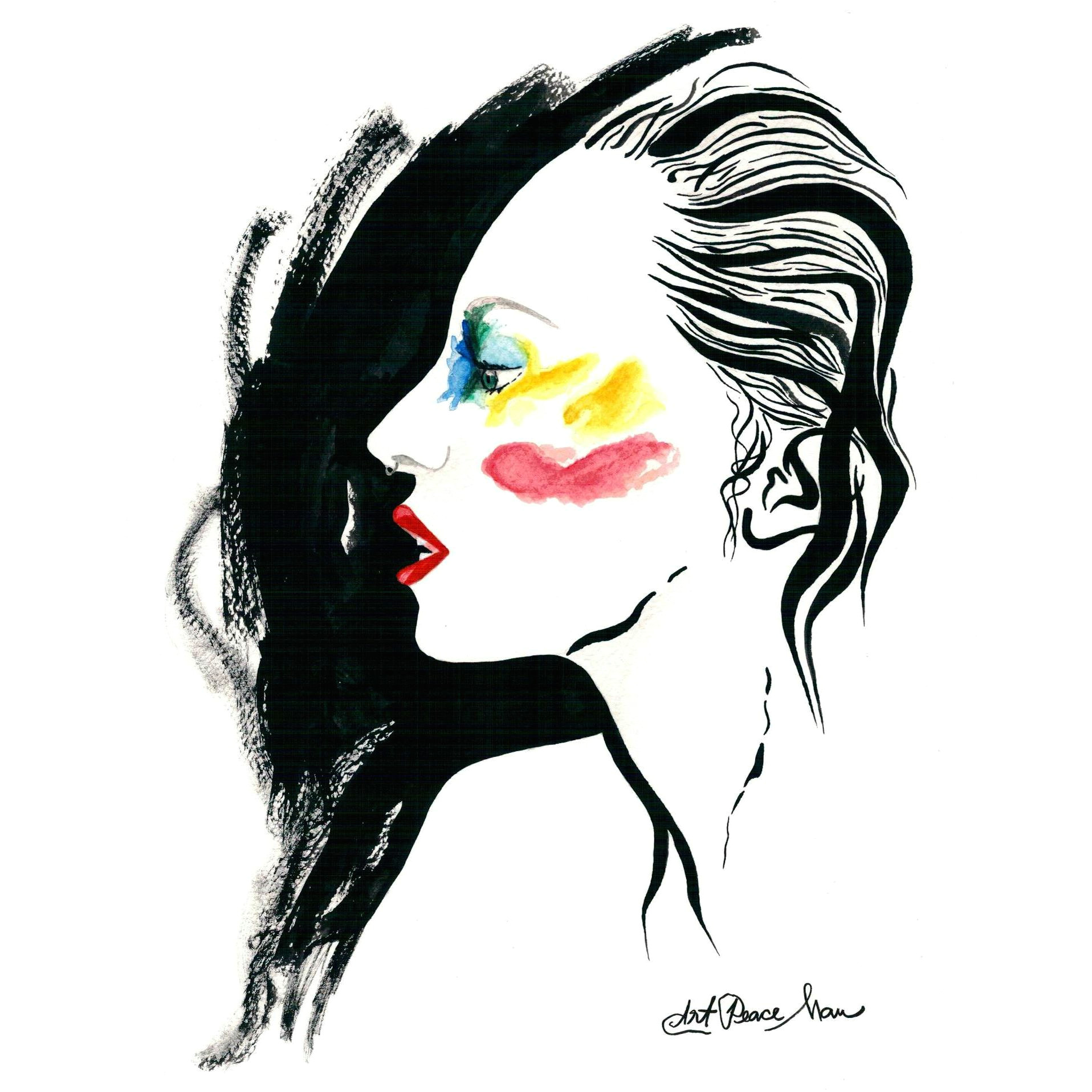 Drawing for Birthday Girl Lady Gaga Artpop Drawing by Art Peace Man