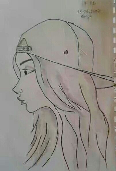 Drawing Girl Figure Drawing Girl with Cap Drawings Cap Girl Sketches