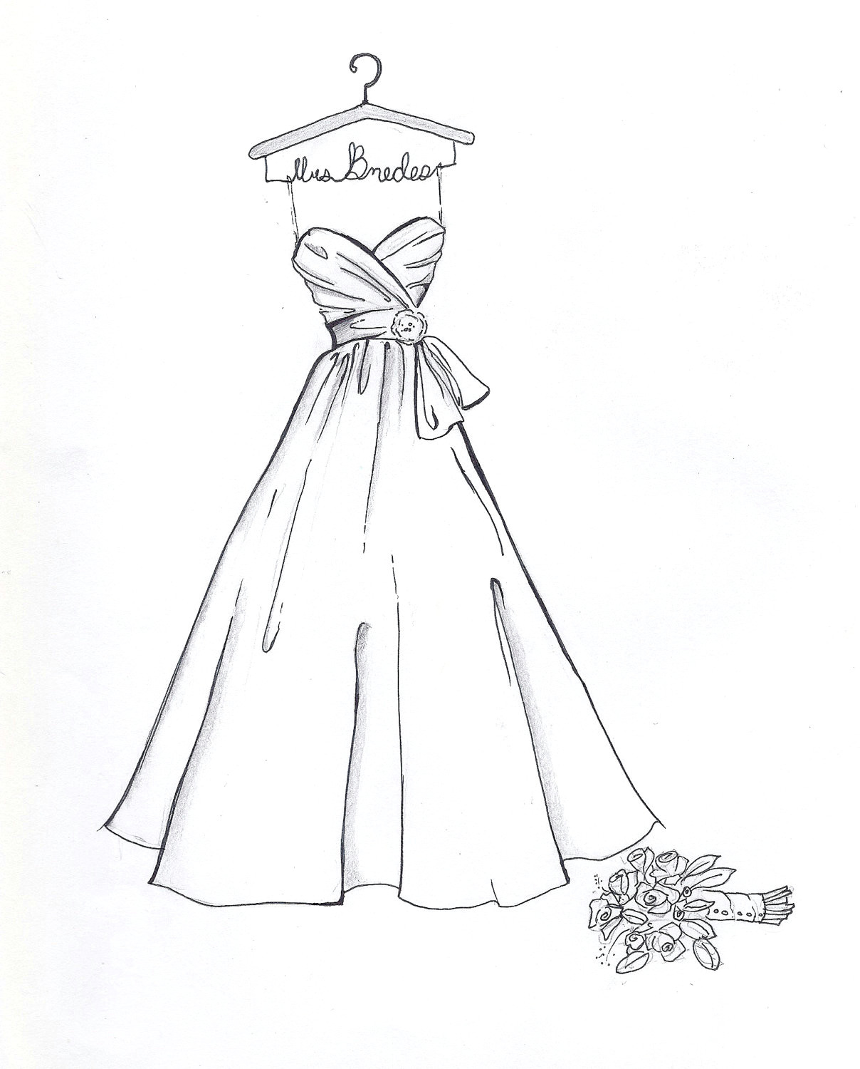 Drawing Gown Designs Easy Draw Wedding Dress Fashion Dresses