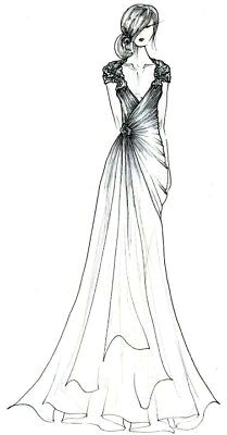 Drawing Gown Designs Easy Trends for Drawing Wedding Dress Wedding Gallery