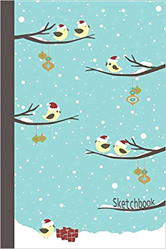 Drawing Ideas for Sketchbook Sketchbook Christmas Birds 6×9 Blank Journal with No