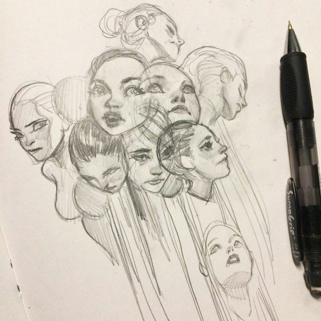 Drawing Ideas for Sketchbook Sketching Faces All Weird Drawing Sketchbook by