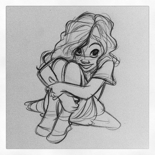 Drawing Of A Cute Girl Doodle Of A Shy Girl Illustration Drawing Sketch Art