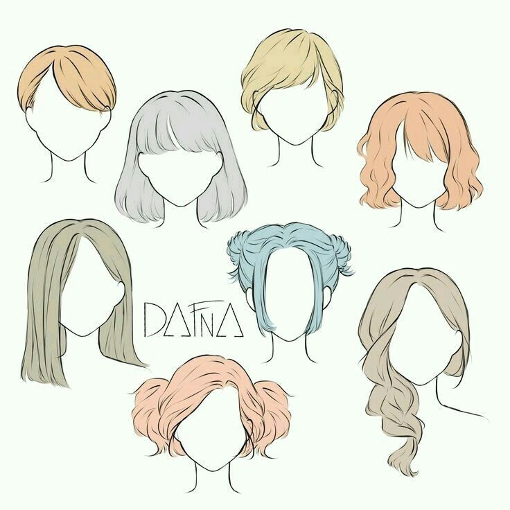 Drawing Of Girl Hairstyles Drawing Hairstyle Collection Hair Drawing Girls