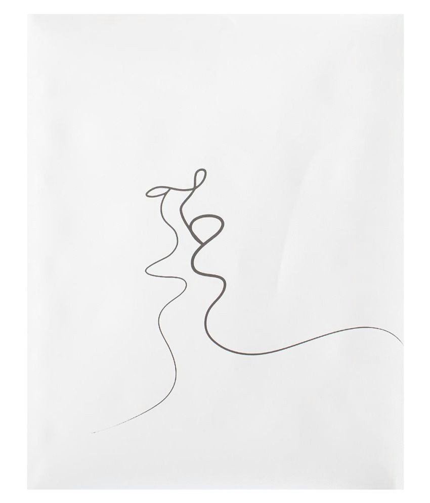Drawing On Canvas Easy Abstract Kiss Simple Line Curve Canvas Print Painting Wall