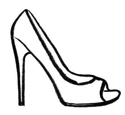 Drawing On White Shoes Ideas Printable High Heel Stencil to Grow A Business My Own