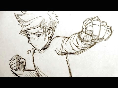 Drawing Poses Anime topics Matching How to Draw Manga Fighting Pose Punching