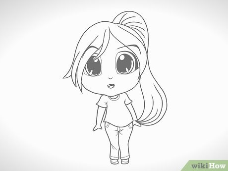 Drawings Of Animated Girls Eine Chibi Figur Zeichnen 12 Schritte Mit Bildern Wikihow