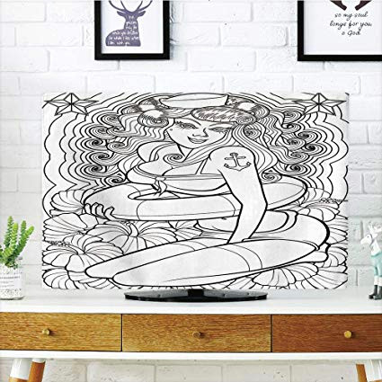 Drawings Of Pin Up Girls for A Tattoo Amazon Com Lcd Tv Cover Lovely Nautical Tattoo Coloring