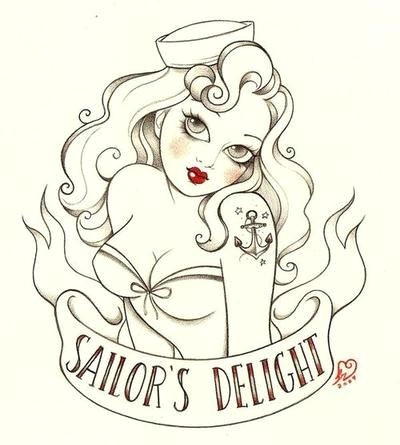 Drawings Of Pin Up Girls for A Tattoo Pin On Making It Permanent