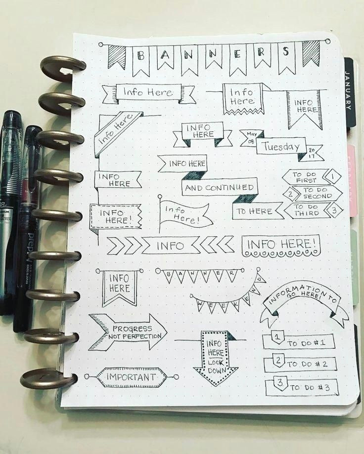 Easy Banner Drawing I M Still Working On Resource Pages for My Bulletjournal