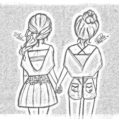 Easy Bff Friendship Cute Drawings 33 Best Friend Drawings Images Best Friend Drawings