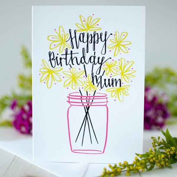 Easy Birthday Card Drawings Happy Birthday Mum Card Birthday Card Drawing Happy