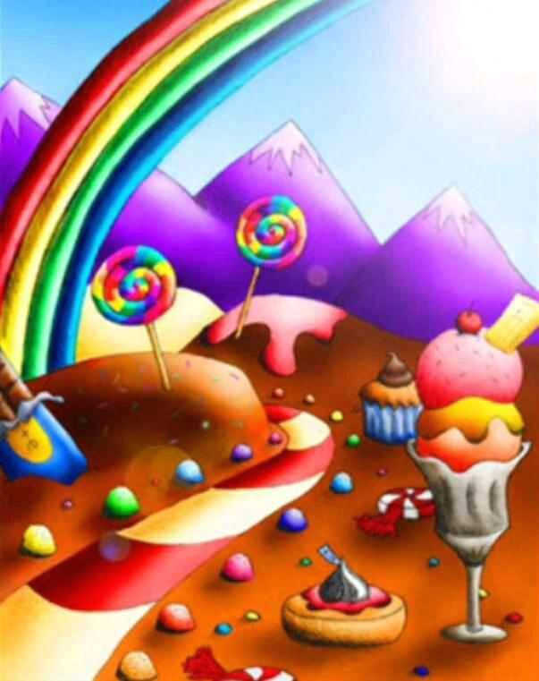 Easy Candyland Drawing Cute Candyland Wallpaper Sweets Art Candyland Cottage Art