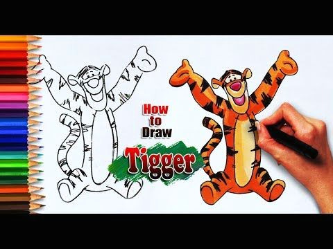 Easy Cinderella Drawing How to Draw Tigger Winnie the Pooh Drawing Easy Drawing