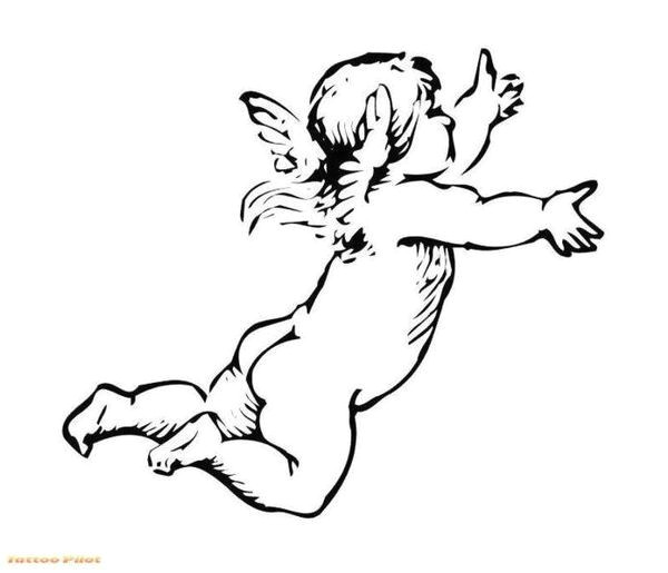 Easy Cupid Drawing Cherub Tattoos Cherub Tattoo Angel Drawing Cherub