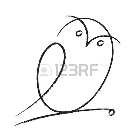 Easy Cute Owl Drawing Stock Vector Just too Cute Drawings Owl Illustration