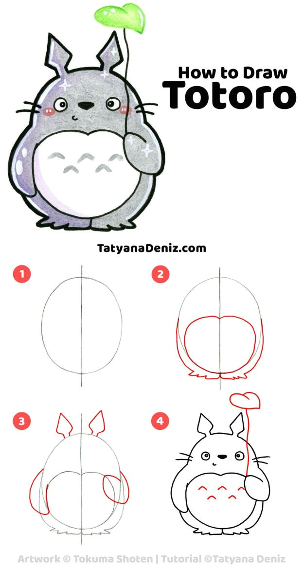 Easy Cute Pics to Draw Do You Love totoro Here is How to Draw An Easy and Cute