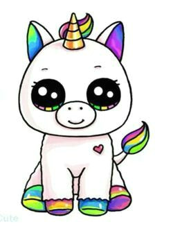 Easy Cute Unicorn Pictures to Draw Pin by thelma Remon On Rainbow Kawaii Girl Drawings Cute