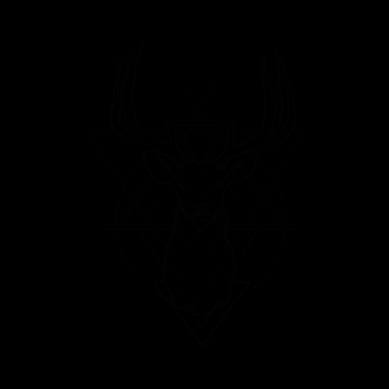 Easy Deer Head Drawing Good Outline Deer Head On Geometric Background Tattoo Design