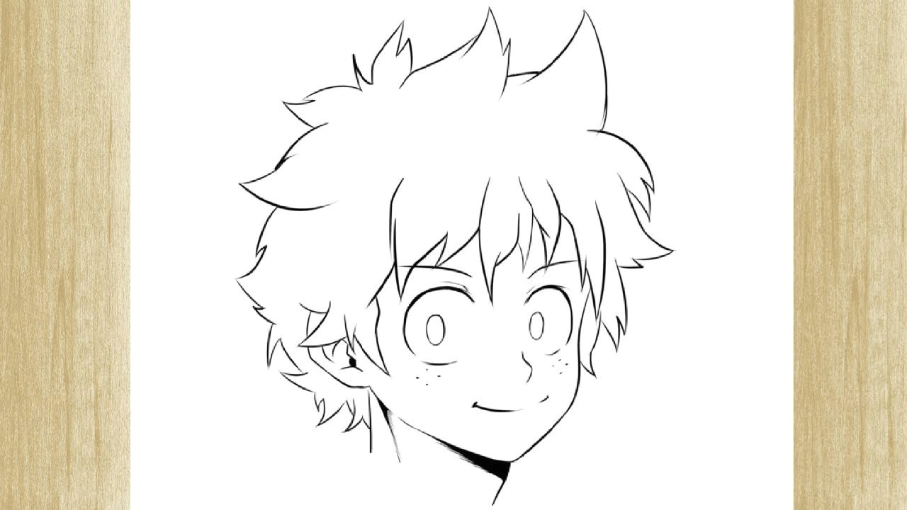 Easy Deku Drawing Como Dibujar A Izuku Midoriya De Boku No Hero