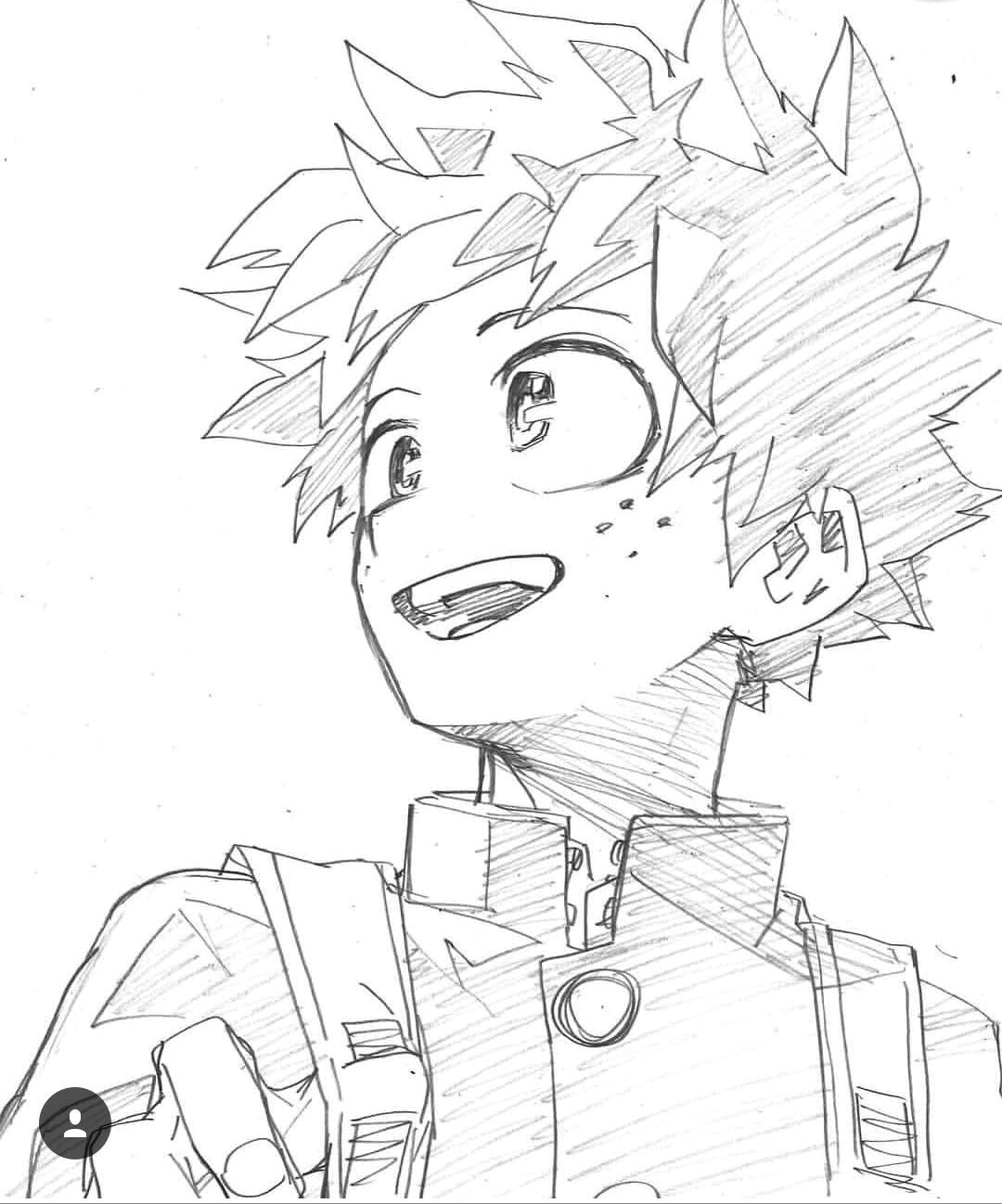 Easy Deku Drawing Drawing Deku Bnha Anime Sketch Sketches Hero Academia