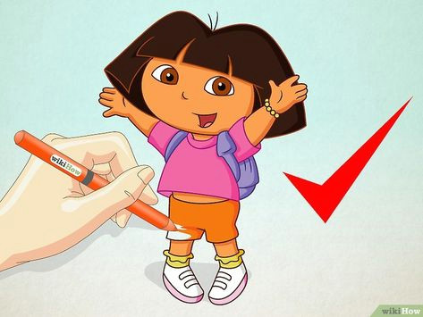 Easy Dora Drawing Draw Dora the Explorer Dora the Explorer Dora Drawing