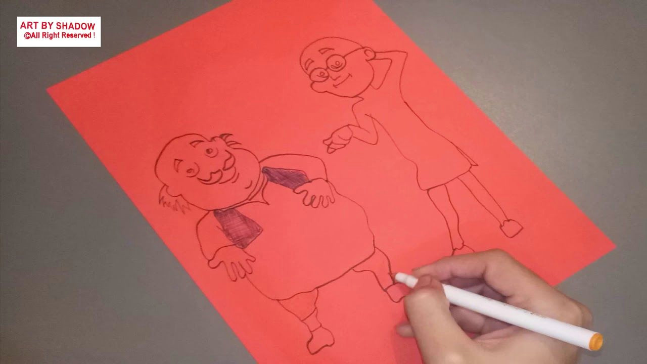 Easy Dora Drawing How to Draw Moto and Patlu