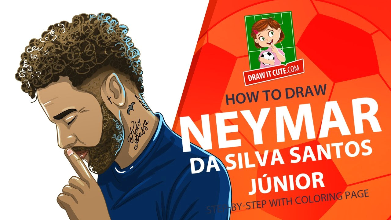 Easy Draw King Neymar How to Draw Step by Step Guide with A Coloring Page