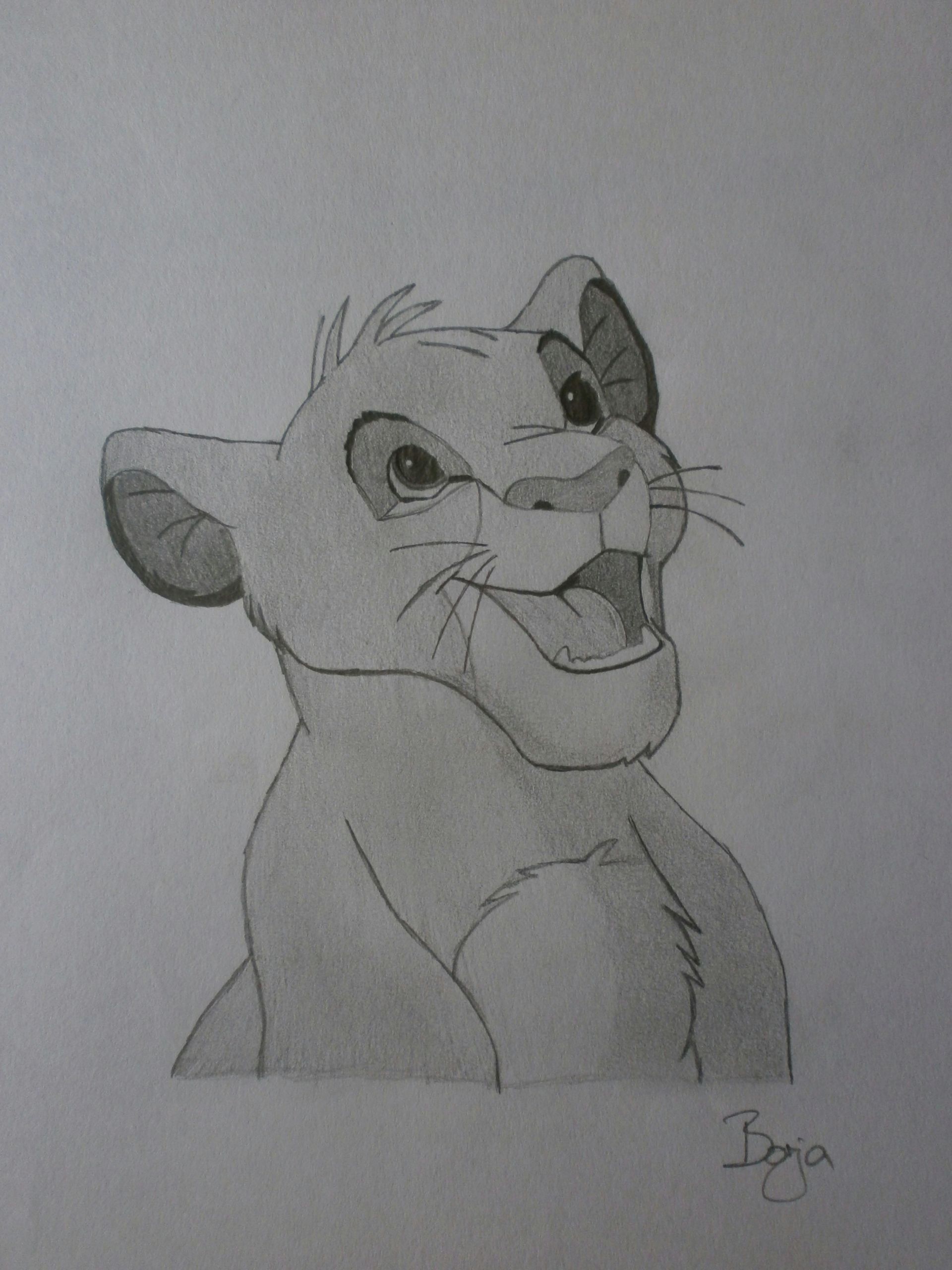 Easy Draw King Simba the Lion King by Voja96