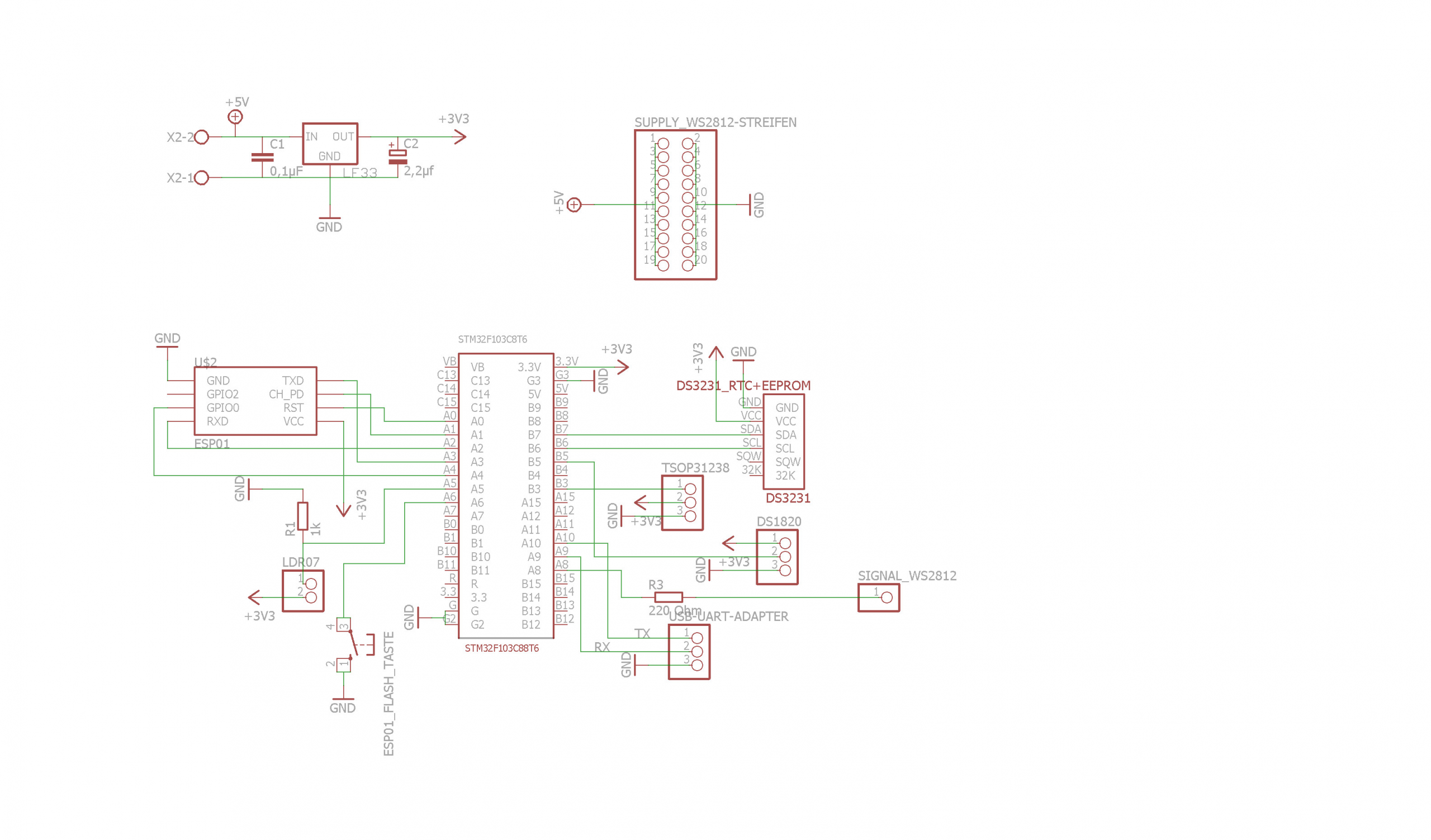 Easy Draw Pcb Wordclock Mit Ws2812 Mikrocontroller Net