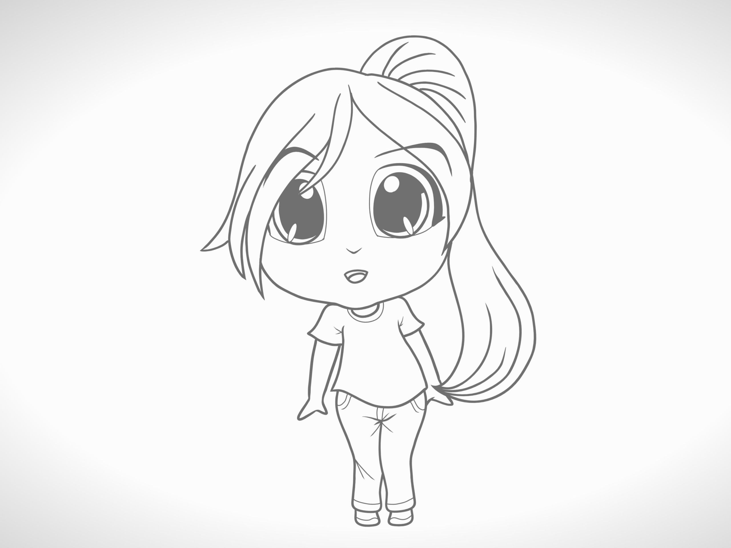 Easy Draw Phone How to Draw A Chibi Character 12 Steps with Pictures