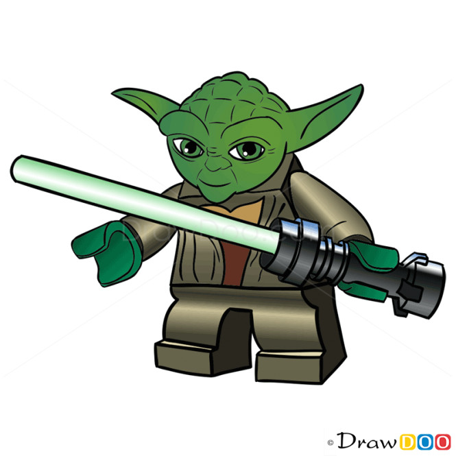Easy Draw Star Wars How to Draw Yoda Lego Starwars Yoda Drawing Star Wars
