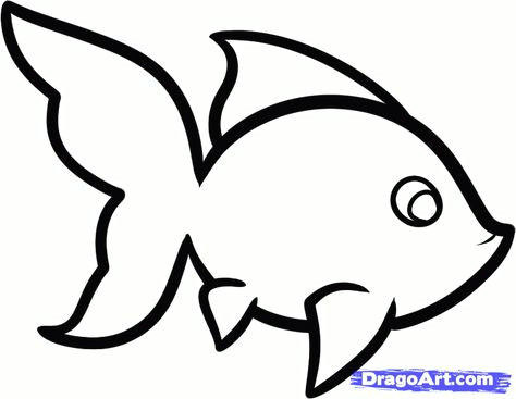 Easy Drawing Of A Fish Easy Drawing Easy Fish Drawing Fish Drawings Easy Drawings