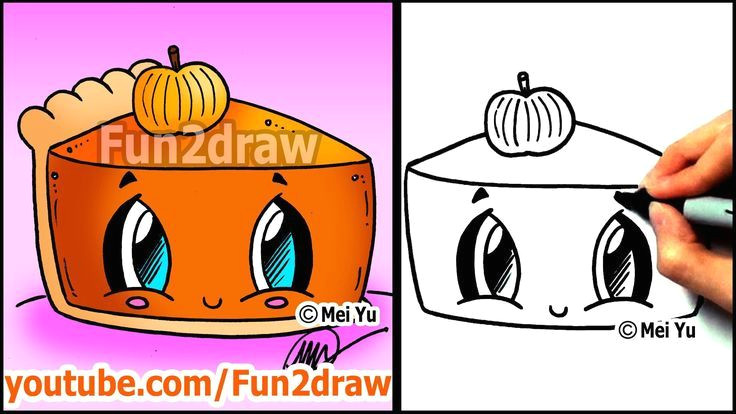 Easy Drawing Of A Pumpkin How to Draw Thanksgiving Things Cute Pumpkin Pie Fun2dra