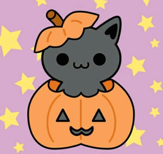 Easy Drawing Of A Pumpkin Kitty In Pumpkin Halloween Drawings Kawaii Halloween