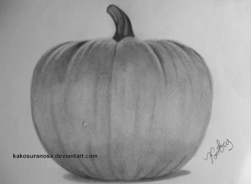 Easy Drawing Of A Pumpkin Pencil Drawings Of Pumpkins Realistic Drawing Of A Pumpkin
