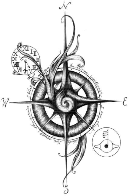 Easy Drawing Of Compass Tattoo Compass Drawing Design Deviantart 25 Ideas