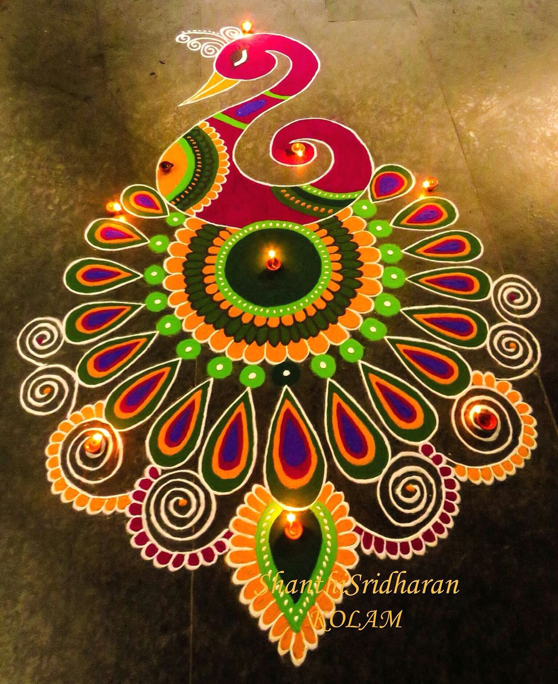 Easy Drawing Rangoli Peacock Pink Rangoli Designs Images Rangoli Designs