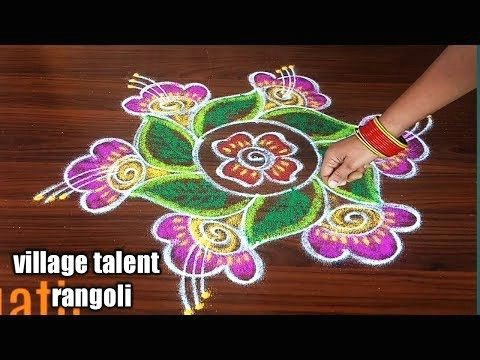 Easy Drawing Rangoli Pin On Rangoli Designs