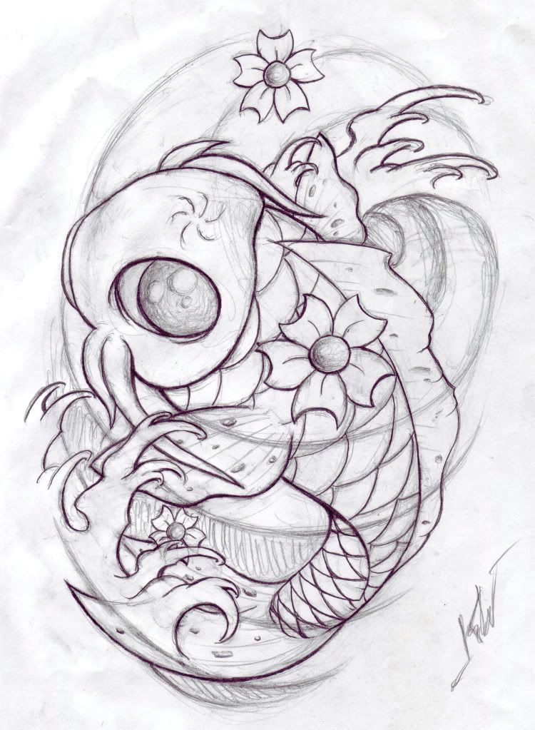 Easy Drawings Of Koi Fish Koi Fish Drawings Koi Sketch Number Two by Sweetnights On