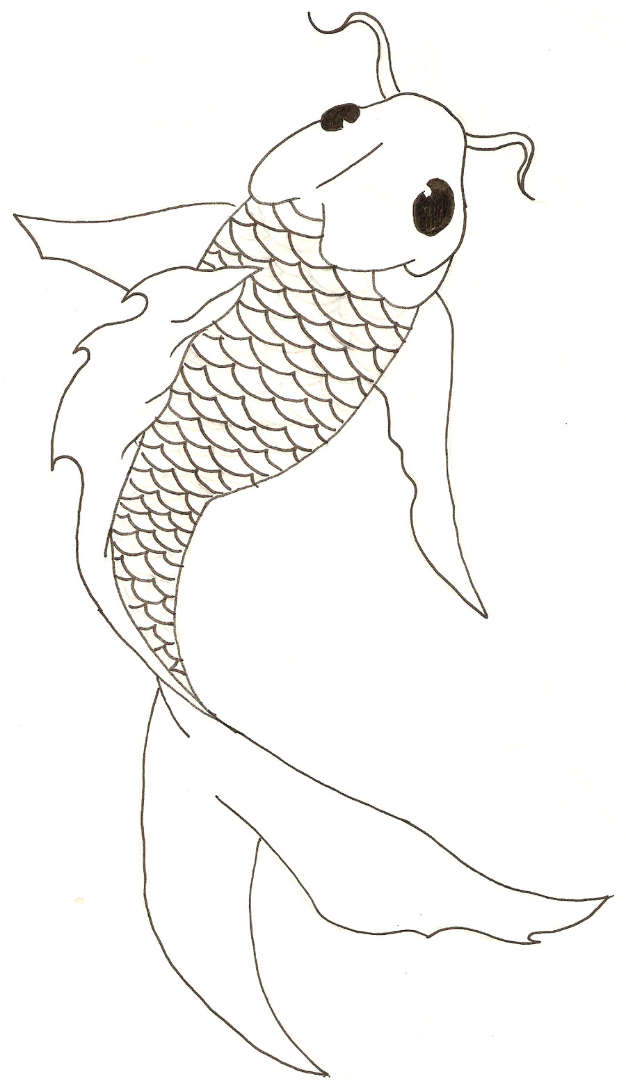 Easy Drawings Of Koi Fish Nice Fish Drawing Could Be Adapted for Stained Glass Koi