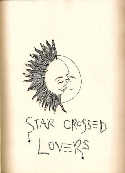 Easy Drawings Of the Moon Nice Simple Drawing Of the Sun and Moon as Star Crossed