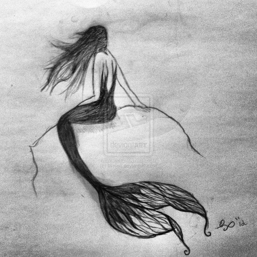Easy Fantasy Drawings Mermaid by Wefen Pencil Drawings Pencil Drawings for