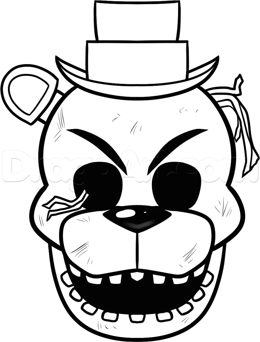 Easy Fnaf Drawings Bonnie Golden F Naf Coloring Pages Fnaf Golden Freddy