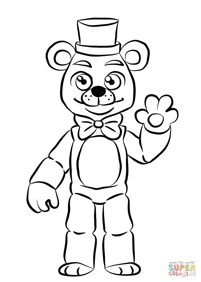 Easy Fnaf Drawings Fnaf Golden Freddy Omalovanka Free Printable Coloring Pages