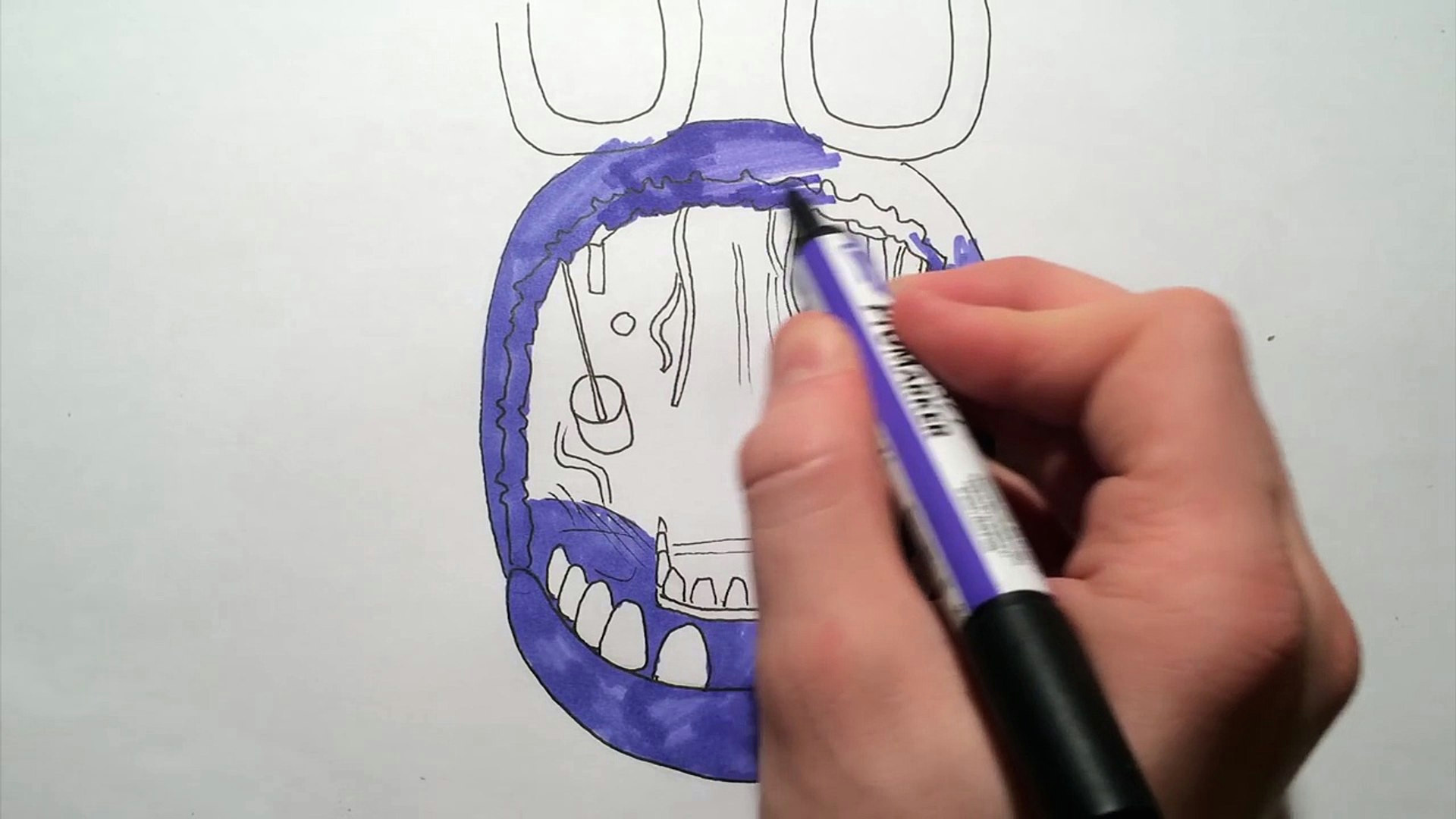 Easy Fnaf Drawings How to Draw withered Bonnie Jumpscare From Five Nights at Freddys Fnaf Drawing Lesson